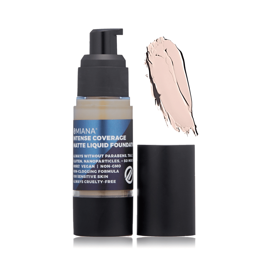 Omiana Cosmetics Foundation Shell Intense Coverage Liquid Foundation - Mica-Free, Talc-Free, & More!