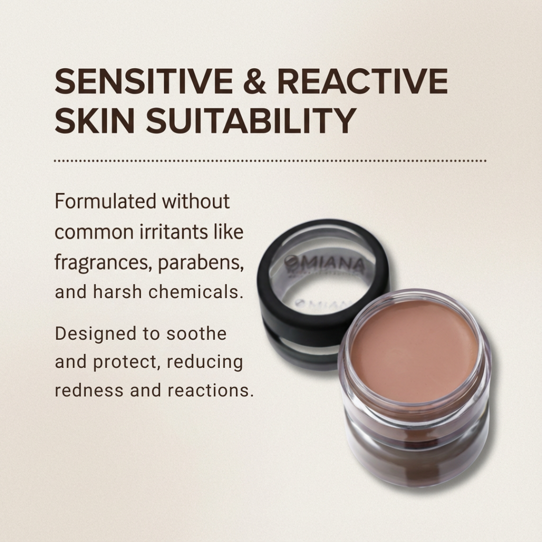 Omiana Natural Cosmetics Concealer Redness Concealer Cream - Without Mica, Titanium Dioxide, or Zinc Oxide